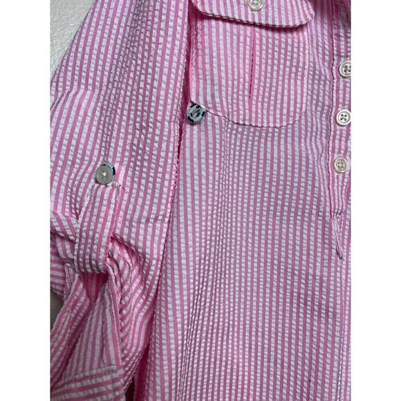 PRODAH Pink Seersucker Coverup Dress Girl's Sz. 6 - Picture 3 of 5